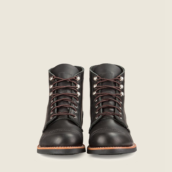 Red Wing Womens Heritage Boots - Iron Ranger - Short Boundary Leather - Black - REJ240657